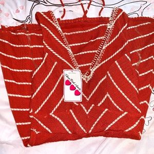 Orange white stipe Dress